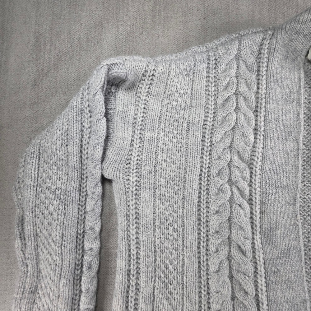 GAP Cardigan Womens XS Heather Grey Cable Knit Open Front Sweater S/352721-01 - Picture 8 of 16